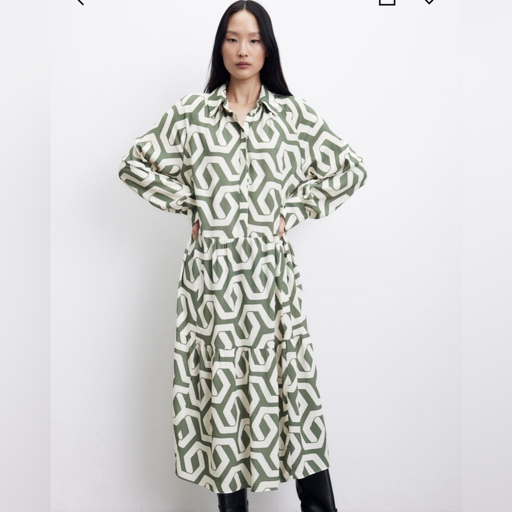 Viscose shirt dress size small H&M